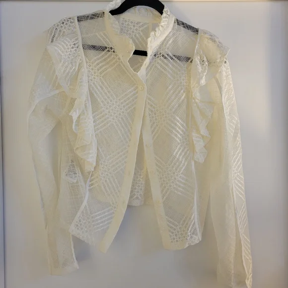 Lace Ruffle Blouse - Picture 6 of 6